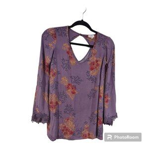 Mason & Belle Purple Mini Dress Flared Lace Sleeves Size XS - 3FOR$25 -